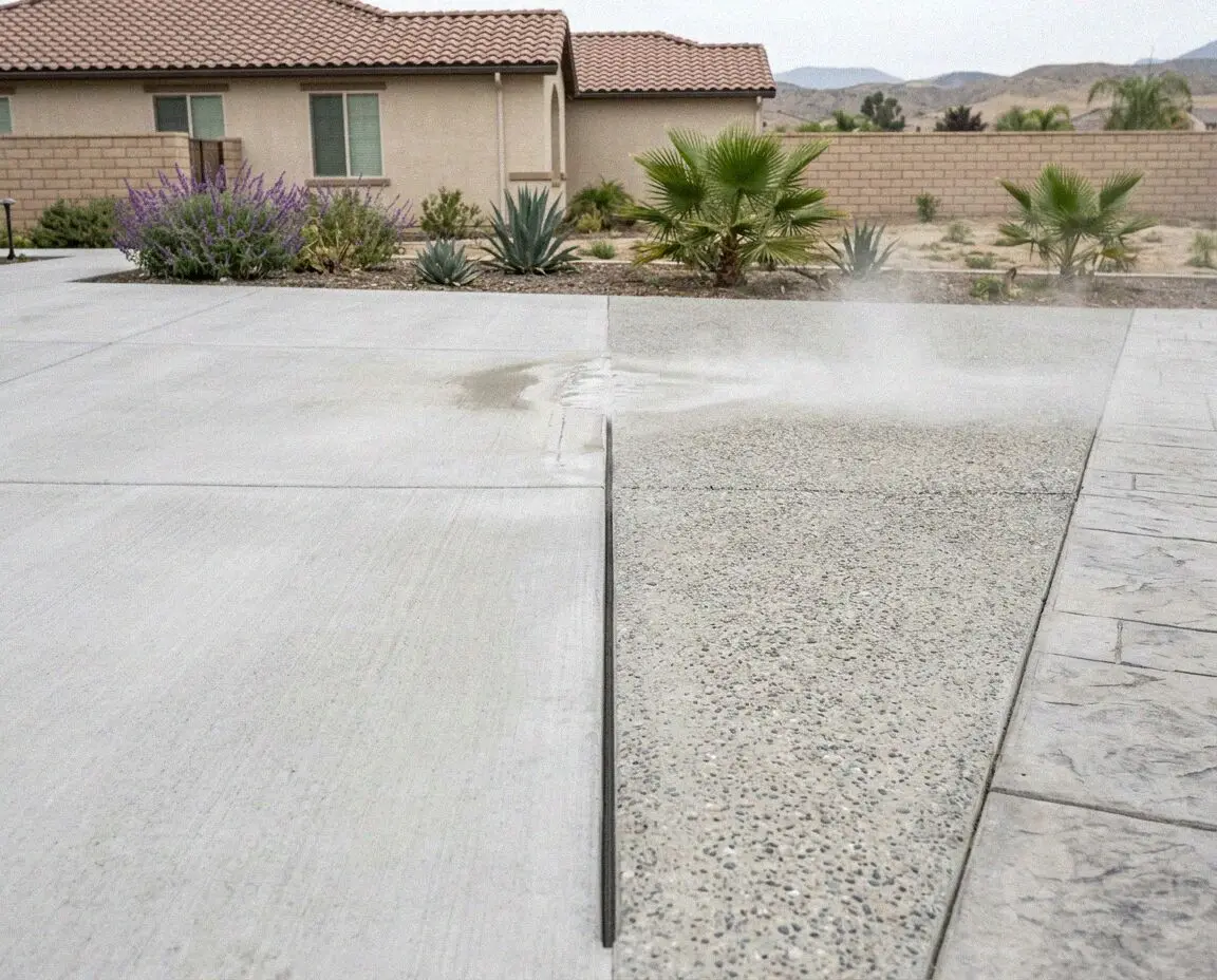 Wet diamond saw cutting an interior slab at a home in Pomona